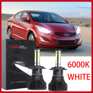 สำหรับ Hyundai Elantra MD 2013-2016 (หัวโคมไฟ) หัวโคมไฟ 2017 LED ไฟหน้า 6000K ชุดหลอดไฟเปลี่ยนหลอดฮา