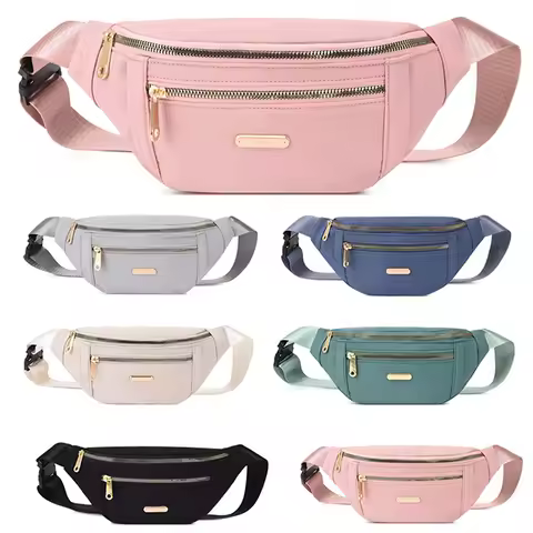 Waist Bags For Women Polyester Leisure Color Waist Bag Shoulder Crossbody Chest Bags Handbags All-Ma