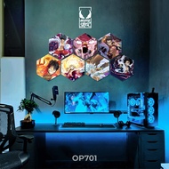 Poster 7 pic dán tường gọn nhẹ siêu rẻ. Tranh anime chủ đề One Piece Dragon ball. Tranh Canvas decor