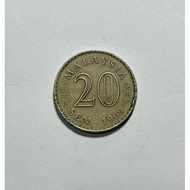 Malaysia Old Coin 20 Cents Parliament House 1969 (Free Shipping)