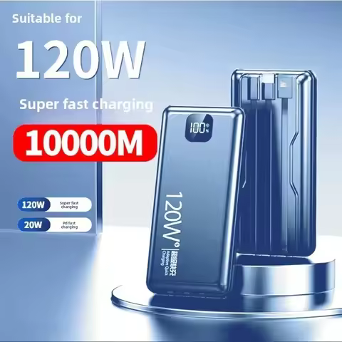 3C Certified High-quality 10000/20000mAh 20W Power Bank Fast Charging Powerbank With 4 Built-in Cabl