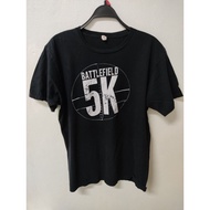 Authentic anvil Black T-Shirt battlefield 5K Screen Print
