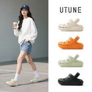 UTUNE Women Beach Sandal Outdoor 6.5 cm Thick Bottom Light Weight Hole Flat Sandals Unisex Casual Sl
