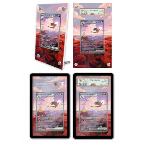 Anime Art Display for Pokemon Charizard Scarlet Violet Anime Games Expand Art Acrylic Protective Cas