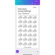 Envelope Gold Savings Tracker/ 0.5g Rupiah Gold/ Only