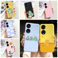 Oppo Reno 8T Casing CPH2481 Shockproof Candy Silicone Bumper Cover Oppo Reno8 T Phone Case Cute Fashion Flowers Cat Astronaut Painted