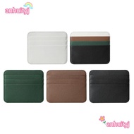 AHTY Card Holder, Ultra-thin Double-sided Credit Card Sleeve, Organizer Wallet Coin Pouch PU Leather