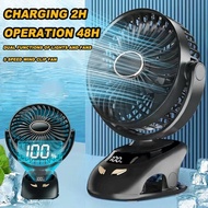 15000mAh Rechargeable Clipon Fan with Portable Mini Fan Desk Electric Fan Burstod