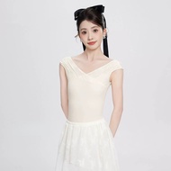 Adult Nylon Lace Cross Collar Sleeve Onesie