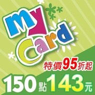 SOFTWORLD 智冠科技 MyCard 150點 點數卡 (95折起) -數位下載版
