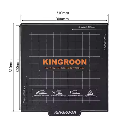 For KP3S Build Plate Magnetic Heatbed 180mm/235mm/310mm 3D Printer Hot Bed Sheet A+B Soft Magnet Bui
