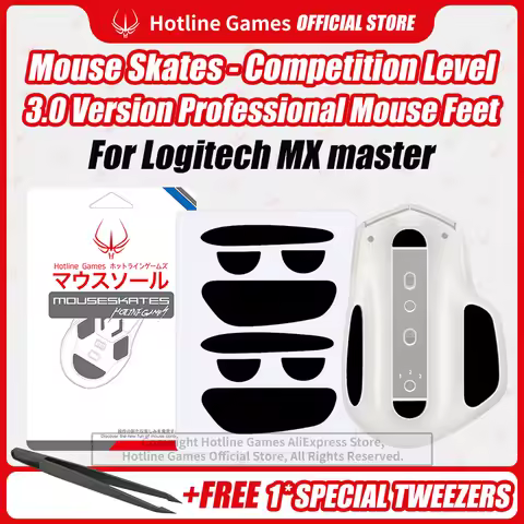 2 Sets Hotline Games 3.0 Mouse Skates Mouse Feet Replacement for Logitech MX Master 2 2S Mouse,Smoot
