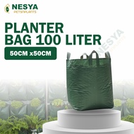 Planter Bag 100 Liter Hitam 100 Liter 50x50 Hijau Pot Wadah Tanaman - Pot Planter Bag
