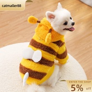 CATMALLER88 Bee Pet Costume, Plush Warm Bee Style Puppy Coat Apparel, Cosplay Sweater Funny Design P