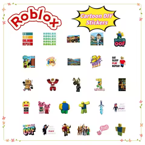 New Roblox Creative Personality Graffiti Sticker Luggage Notebook Student Hand Account Journal Decor