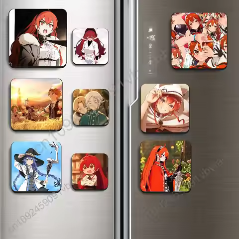 Eris Boreas Greyrat Mushoku Tensei Magnetic Sticker Fridge Magnets No Falling Off Fit for Refrigerat