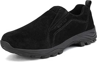 Men's Slip On Winter Hiking Shoes Jungle Moc Outdoor Trailing Trekking Walking JS19007M Black 8 M US