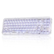 【High Quality】 YUNZII X71 White 68% Wireless Layout Bt/2.4G/Usb-C Hot-Swap Gasket Transparent RGB Me