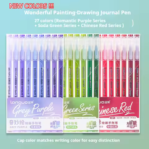 LANGUO New Colors 45/9 Colors Morandi Gel Pen Student Diary Scrapbook Painting DIY Gel Pen Set Color
