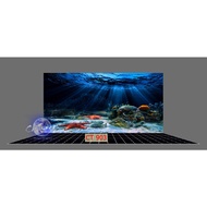 3d painting. stickers for aquariums, arowana fish tanks (back painting)