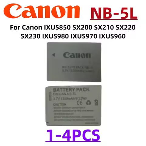 Original 1250mAh NB-5L Bateria NB 5L NB5L Battery for Canon Powershot S100 SX200 SX210 IS SX230 HS S