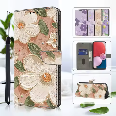 3D Magnetic Flip Leather Cover Wallet Case For Samsung Galaxy A03S A04S A05S A12 A13 A14 A15 A16 A25