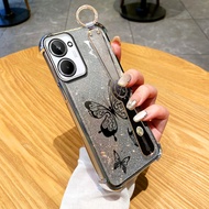 Ybd vỏ điện thoại cho OPPO a3x 5G 4G A60 4G A1 A2 A79 A98 F23 5g vỏ có dây đeo cổ tay bướm khung bột