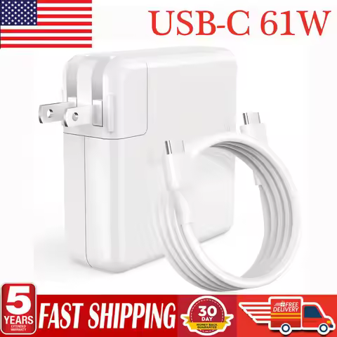 61W Type C USB C AC Adapter Charger for MacBook Pro 13" 2016 2017 2018 A1708 US
