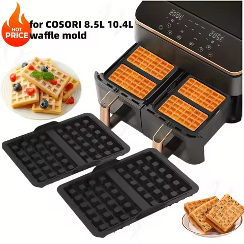 Air silicone fryer, baking tray, waffle baking mold suitable for COSORI 8.5-liter, 10.4-liter/Ninja 