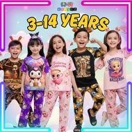 Baju Tidur Budak 3-14Yrs Perempuan Lelaki Pyjamas Kids Girl Boy Pajamas Kids Nightwear Sleepwear Baj