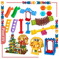 Duplo Accessories Building Blocks DIY Slide Swing Ferris Wheel Scene Construction Blocks Compatible 