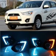 2PCS Car Styling For Mitsubishi ASX 2013 2014 2015  LED DRL Daytime driving Running Lights Daylight 