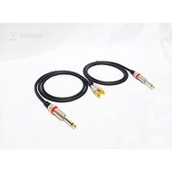 50cm Male RCA Jack audio Cable - 5 meters to Akai mono 6.5mm Jack Pair