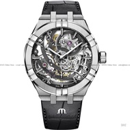 MAURICE LACROIX AI6028-SS001-030-1 Men's Watch AIKON Automatic Skeleton 45mm Leather Strap Black *Or