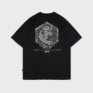 Epidemic T-Shirt American Cotton 20s Hexagon Black Fashion Fallow