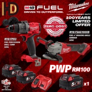 Milwaukee M18 2 IN 1 MEGA COMBO / Milwaukee 100 Years Limited Offer / M18 FPD3 + M18 FSAG100XB / Drill Grinder Combo