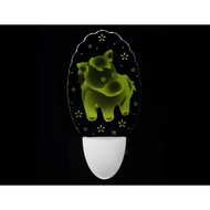 LED Stereo Night Light Yellow Pony 110V 0.3W Made In Taiwan BSMI Certification