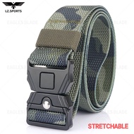 Tactical Belt Quick Release Adjustable Alloy Buckle Nylon Breathable Stretchable Wear-Resistant (125