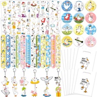 Silly Goose Party Favors, Funny Silly Goose Temporary Tattoos Slap Bracelets Badges Keychains Gift B