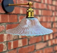 海棠花玻璃壁燈 海棠花玻璃 壁燈 燈具 復古 壓花玻璃