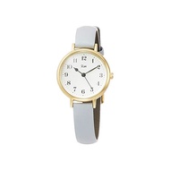 [Seiko Watch] Watch Ricky「Marine Clock」Arabic Numerals Design White Dial Curve Hardlex White Sumire Color Cuff Leather Band AKQK446 Ladies Gray