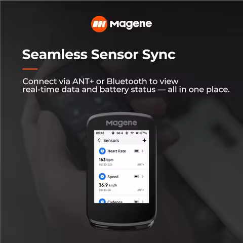 Magene C506 GPS Bike Computer - 2.4" Color Touchscreen, Smart Navigation, Fast WiFi & Bluetooth, Rid