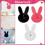 [Flowerhxy2] Rabbit Wall Clock Kids Wall Clock Wall Hanging Clock Decorative Clocks for Walls for Farmhouse Kitchen Classroom Living Room
