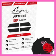 Quiver Time 200 Count Artemis Standard Black Card Sleeves - Single Matte Deck Sleeves - Card Protectors Compatible with Pokemon, Magic: The Gathering (MtG Card Sleeves), and Yu-Gi-Oh (Double Sleeves) (Black, 66 x 91mm)