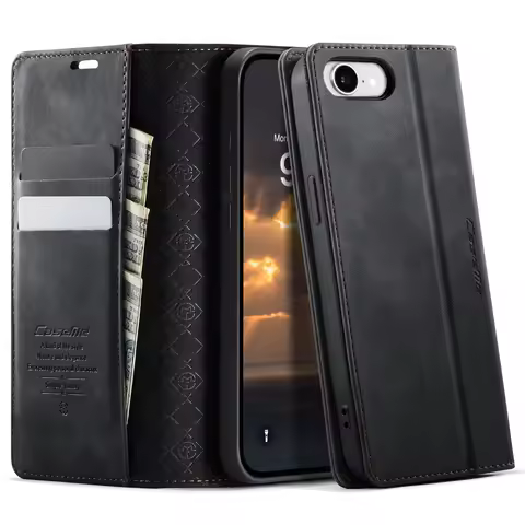 Luxury Wallet Case for iPhone 17e/iPhone 16e with Card Holder Women Men, Retro PU Leather【RFID Block