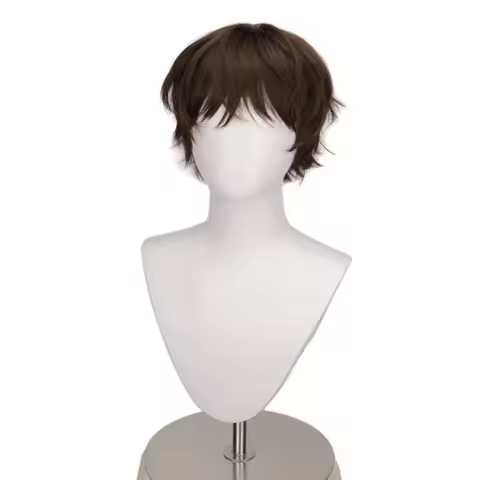 Halloween Party Anime Dazai Osamu Cosplay Wig Cosplay Short Brown Heat Resistant Synthetic Hair Wigs