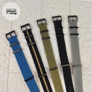 Nato Ribbed Nylon Strap Black PVD Buckle Watch Strap