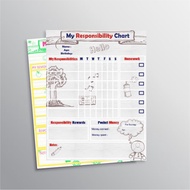 Reward Chart for Boys & Girls | Responsibility Chart | Carta Ganjaran