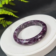 超稀有紫色鋰雲母手鐲 60+MM 玉化閃片祖母晶手環 溫和魅力人緣