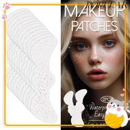 POPULAR 12 Pcs Face Makeup Patches, Waterproof Glitter Glitter Freckles Face Tattoo,  Silver Gold Fr